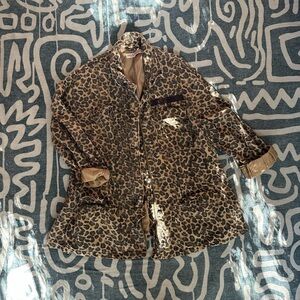 Free People Animal Leopard Cheetah Print Jacket XL
